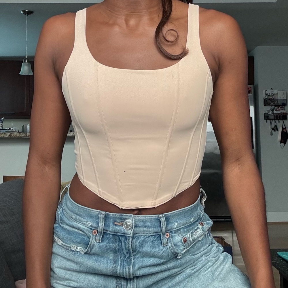 Tan Crop Top